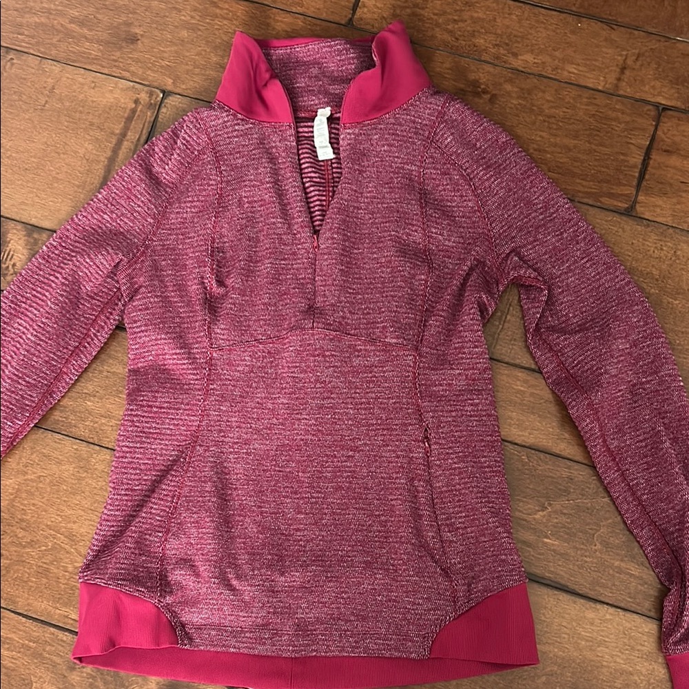 Lululemon Pink Red Quarter-Zip Pullover